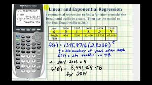 We discuss the form of an exponential equation. Ex Perform Exponential Regression On A Graphing Calculator Youtube