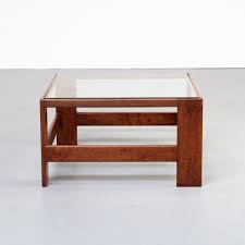 There is an end table and coffee table. 60s Afra Tobia Scarpa Glass Coffee Table For Gavina 164497