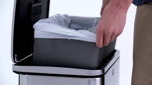 Simplehuman dual compartment step trash can, $199.99, available at bed bath & beyond. Simplehuman Rectangular Sensor Trash Can Youtube