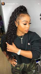 Go Follow Herhairissnatched For More Popping Pins Youtube Channel As Well Weavehair High Ponytail Hairstyles Ponytail Hairstyles Curly Hair Styles