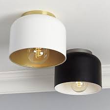 Bell Black Flush Mount Lamp In Pendant Lamps Wall Sconces Cb2 White Flush Mount Light Black Flush Mount Light Flush Mount Lighting