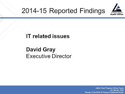 Those with ambitions of being finance managers, or even the cfo one day. Australian National Audit Office Chief Financial Officer Forum Results Of The Financial Statement Audits Ppt Download