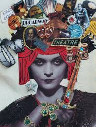 Drama Queen Art Print, Theater Art, Embellished Drama Print