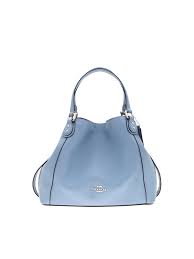 Coach Handbag In Light Blue Hammered Leather Lyst