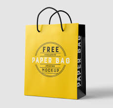 2 Free Paper Shopping Bag Mockups Psd Paper Bag Design Paper Bag Bag Mockup