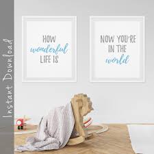 How Wonderful Life Is With You In The World How Wonderful Life Is Now You Re In The World Printable Etsy Baby Shower Gifts For Boys Its A Wonderful Life Elton John