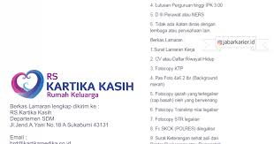 Memberikan informasi mengenai lowongan kerja di daerah sukabumi dan sekitarnya. Lowongan Kerja Rs Kartika Kasih Sukabumi Tahun 2019 Lowongan Kerja Terbaru Tahun 2020 Informasi Rekrutmen Cpns Pppk 2020