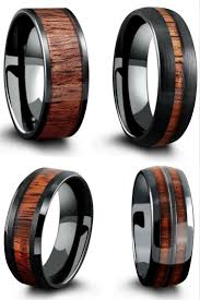 Mens Black Wood Wedding Rings Made With Genuine Koa Wood The Most Unique And Durable Wedding Ring Wood Engagement Ring Wood Wedding Ring Custom Wedding Rings