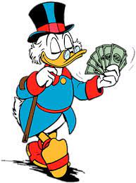 Ducktales Scrooge Mcduck Holding Dollar Bills Tio Patinhas Tio Patinhas Desenho Tatuagem Tio Patinhas
