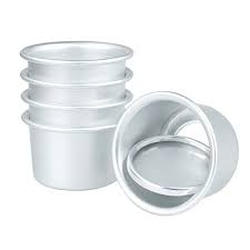 Yizyif 5pcs 2 Inch Aluminum Round Cheesecake Pan Chiffon Cake Mold Baking Mould With Detachable Bottom Chiffon Cake Cake Tins Cake Pans