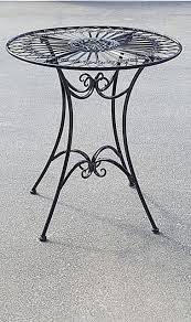 French Design Garden Coffee Black Table Outdoor Wrought Iron Quality Superb Wrought Iron Furniture French Design Wrought
