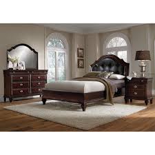 Manhattan Cherry Upholstered Bed Value City Furniture And Mattresses Upholstered Bedroom Set Upholstered Bedroom Value City Furniture