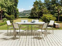 Garden Dining Table Glass Top 180 X 90