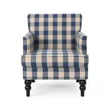 Noble House Harrison Brown Checkerboard Fabric Club Chair With Stud Accents 42697 The Home Depot In 2020 Club Chairs Noble House Armchair