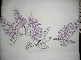 Lilac Towel Set Needlework Diy Embroidery Patterns Hand Embroidery Needlework Crafts