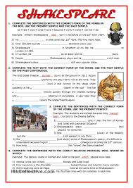 Shakespeare Tenses Revision Shakespeare Verb Tenses English Lesson Plans