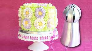 Russian Ball Tip On A Cake How To Use Russian Ball Tips Cupcakes Decoration Tutorial Cake Decorating Tutorials Cupcakes Decoration