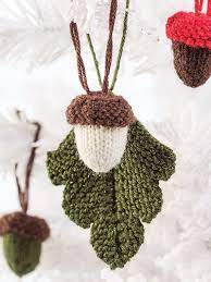 Maybe you would like to learn more about one of these? Annie S Signature Designs Acorns Oak Leaves Knit Pattern Designed By Lena Skvagerson For Annie S Order Christmas Knitting Knitted Flowers Knitting Patterns