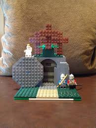 Lego Empty Tomb He Is Not Here He Is Risen Jesus Resurrection Lego Easter Easter Kids Easter Jesus