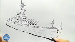 Here presented 50+ battle ship drawing images for free to download, print or share. How To Draw Warship A Cartoon For Kids Drawing Doodle Art Youtube
