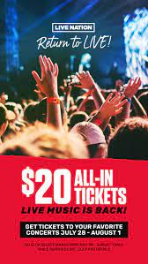 Elevate your live music experience with the live nation app. Live Nation Offering 20 Tickets For Hottest Summer Shows