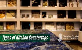types of kitchen countertops garden
