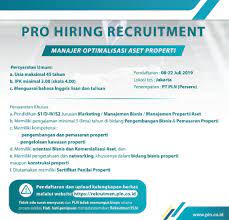 Layanan seperti pengajuan pemasangan listrik, pengajuan naik tegangan, cek tagihan listrik pln, pembayaran listrik hingga komplain. Lowongan Kerja Rekrutmen Pt Pln Persero 2019