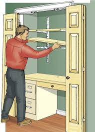 As a bonus, you can easily clean up your workspace and leave your work behind by just closing the closet door. Build A Closet Office 13 Steps With Pictures Instructables