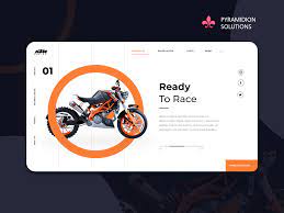 Ktm Bike Landing Page Design Landing Page Design Page Design Landing Page