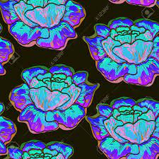 Flowers make the world a more beautiful place. Neon Flowers Peonies Pattern Floral Seamless Pattern With Blue Royalty Free Cliparts Vectors And Stock Illustration Image 123089486