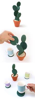 Coasters Cactus Cactus Coaster Coaster Set Cacti Craft Fleur De Cactus Et Astuces Diy