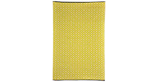 Approximate rug size (ft.) 5 x 8. 90x179cm Kimberley Yellow And White Recycled Plastic Outdoor Rug And Mat Matt Blatt