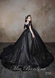 Black And Silver Gown For Debut Flower Girl Dresses Girls Sparkly Glitter Tulle Ball Gown With Bows In Black Or Silver Flower Girl Dresses Girls Couture Dresses Flower Girl Dresses Country