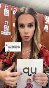 Replying to @brriiiitt I show them the Qq card and slide at the beginning  to show them the letter upper and lowercase but use the digraph qu card for  when we practice sounds. Q alone makes the /k/ ...