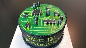 Birthday Cake For Computer Teacher With Name Ee Cake Electronics Cake Engineering Cake Computer Cake