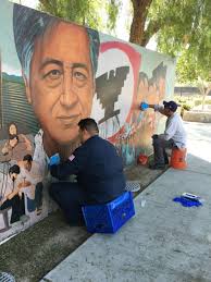 After vandals defaced Cesar Chavez mural in San Fernando, community leaped  into action
