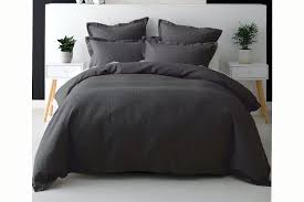 Paoletti waffle 100 cotton duvet cover set white double. Nova Waffle Charcoal Duvet Cover Set By Savona Harvey Norman New Zealand