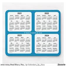 Maybe you would like to learn more about one of these? 2021 2024 Steel Blue 4 Year Calendar By Janz Mouse Pad Zazzle Com Holiday Calendar Calendar Police Box