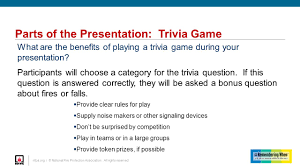 Read on for some hilarious trivia questions that will make your brain and your funny bone work overtime. Remembering When Fire Fall Prevention For Older Adults Training Slides How To Run The Group Presentation C National Fire Protection Association All Ppt Download
