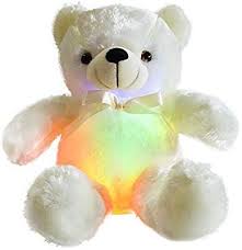 Amazon Com Wewill Creative Light Up Led Inductive Teddy Bear Stuffed Animals Plush Toy Colorful Glowing Teddy Bear Stuffed Animal Animal Plush Toys Teddy Bear
