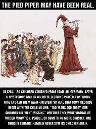 🎭 The legend of the Pied Piper of Hamelin is more than just a fairy  tale—it may be rooted in a real historical event. Records from the town of  Hamelin, dating back