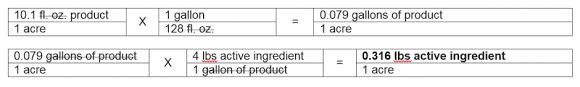 Herbicide Program Development Herbicide Rate Calculations