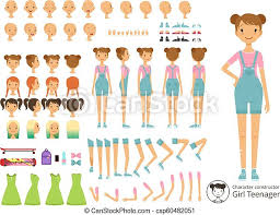 The particular type of fat that accumulates around the lower body may play a part, too. Young Smile Woman Casual Style Mascot Creation Kit With Different Body Parts Vector Cartoon Constructor Young Woman Do It Canstock