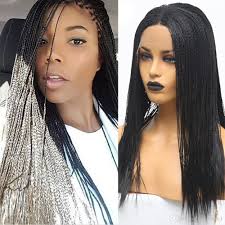 Many people agree that people will notice your hair at the first sight. Braiding Hair 13x6 Lace Front Wig Braids Hairstyles Heat Resistant Synthetic Braided Wigs Long Box Cornrow Braid Faux Locs Wig Middle Part From Wavy 137 46 Dhgate Com