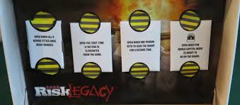 Risk legacy plays like risk in every way, except that there's five different factions that each have their own unique features. Risk Legacy Space Biff