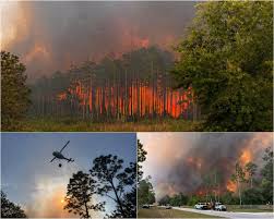 NEBRASKA INFERNO: 800-ACRE "HELL ON THE PLAINS" OUT OF CONTROL The Nebraska  heartland is under siege as a relentless, 800-acre monster wildfire tears  through the dry plains. Currently 0% contained, this screaming