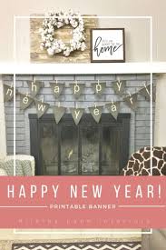 Happy New Year Printable Banner Printable Banner New Years Eve Decorations New Year Printables