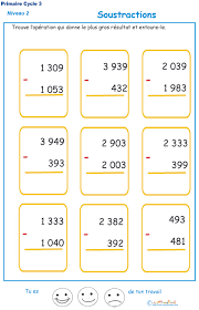 Sep 26, 2015 · par contre j'ai regardé la correction pour les ateliers 2 du ce2 et dans l'exercice 3 sur les connecteurs, il y a 2 fois la lettres c. La Soustraction Posee Pour Ce2 Cm1 Et Cm2 Niveau 2 Fiche 2 Soustractions Tete A Modeler