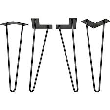 12 Places To Buy Metal Hairpin Table Legs Raw Steel Stainless Steel Rebar Powder Coated More Metal Table Legs Hairpin Leg Table Table Legs