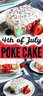 Red White Blue Poke Cake Homemade Frosting Recipe In 2020 Easter Desserts Recipes Fall Baking Recipes Dessert Recipes Easy